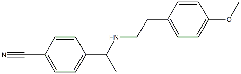 4-(1-{[2-(4-methoxyphenyl)ethyl]amino}ethyl)benzonitrile Struktur