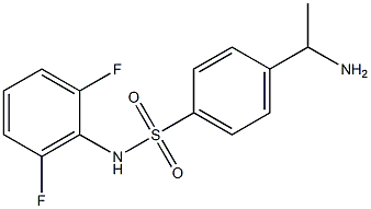 4-(1-aminoethyl)-N-(2,6-difluorophenyl)benzene-1-sulfonamide Struktur