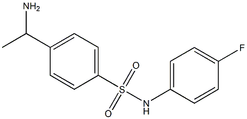 4-(1-aminoethyl)-N-(4-fluorophenyl)benzene-1-sulfonamide Struktur