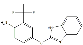 4-(1H-1,3-benzodiazol-2-ylsulfanyl)-2-(trifluoromethyl)aniline Struktur