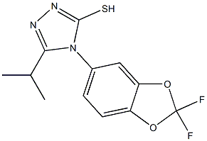 4-(2,2-difluoro-2H-1,3-benzodioxol-5-yl)-5-(propan-2-yl)-4H-1,2,4-triazole-3-thiol Struktur