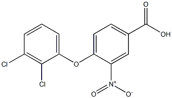 4-(2,3-dichlorophenoxy)-3-nitrobenzoic acid Struktur