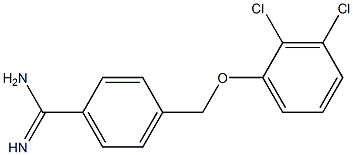 4-(2,3-dichlorophenoxymethyl)benzene-1-carboximidamide Struktur