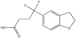 4-(2,3-dihydro-1-benzofuran-5-yl)-4,4-difluorobutanoic acid Struktur