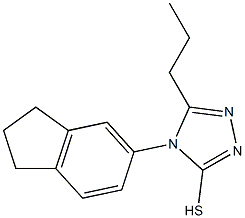 4-(2,3-dihydro-1H-inden-5-yl)-5-propyl-4H-1,2,4-triazole-3-thiol Struktur