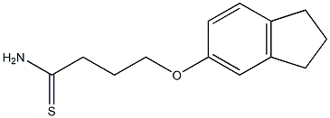 4-(2,3-dihydro-1H-inden-5-yloxy)butanethioamide Struktur