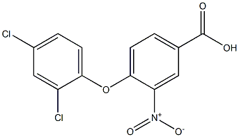 4-(2,4-dichlorophenoxy)-3-nitrobenzoic acid Struktur