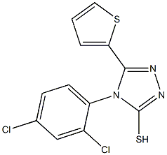 4-(2,4-dichlorophenyl)-5-(thiophen-2-yl)-4H-1,2,4-triazole-3-thiol Struktur