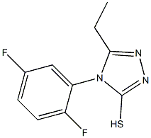 4-(2,5-difluorophenyl)-5-ethyl-4H-1,2,4-triazole-3-thiol Struktur