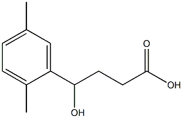 4-(2,5-dimethylphenyl)-4-hydroxybutanoic acid Struktur