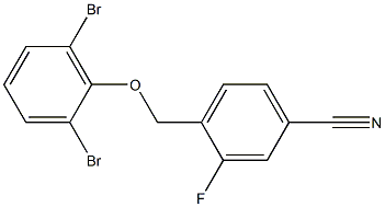 4-(2,6-dibromophenoxymethyl)-3-fluorobenzonitrile Struktur