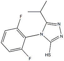 4-(2,6-difluorophenyl)-5-(propan-2-yl)-4H-1,2,4-triazole-3-thiol Struktur