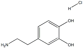 4-(2-aminoethyl)benzene-1,2-diol hydrochloride Struktur