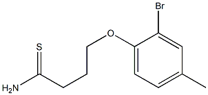 4-(2-bromo-4-methylphenoxy)butanethioamide Struktur