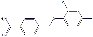 4-(2-bromo-4-methylphenoxymethyl)benzene-1-carboximidamide Struktur