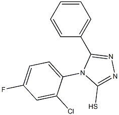 4-(2-chloro-4-fluorophenyl)-5-phenyl-4H-1,2,4-triazole-3-thiol Struktur