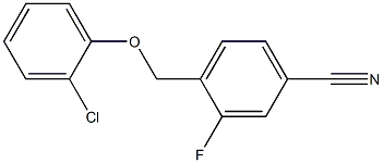 4-(2-chlorophenoxymethyl)-3-fluorobenzonitrile Struktur