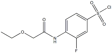 4-(2-ethoxyacetamido)-3-fluorobenzene-1-sulfonyl chloride Struktur