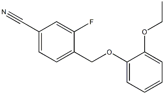 4-(2-ethoxyphenoxymethyl)-3-fluorobenzonitrile Struktur