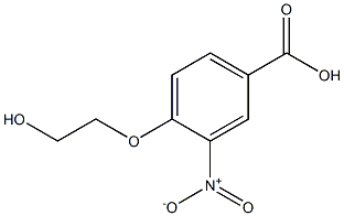 4-(2-hydroxyethoxy)-3-nitrobenzoic acid Struktur