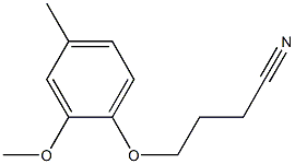 4-(2-methoxy-4-methylphenoxy)butanenitrile Struktur