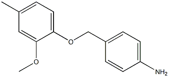 4-(2-methoxy-4-methylphenoxymethyl)aniline Struktur