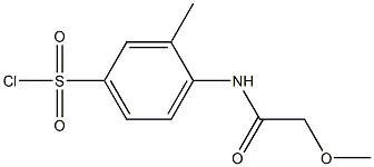 4-(2-methoxyacetamido)-3-methylbenzene-1-sulfonyl chloride Struktur