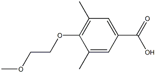 4-(2-methoxyethoxy)-3,5-dimethylbenzoic acid Struktur