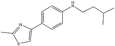 4-(2-methyl-1,3-thiazol-4-yl)-N-(3-methylbutyl)aniline Struktur