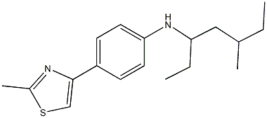 4-(2-methyl-1,3-thiazol-4-yl)-N-(5-methylheptan-3-yl)aniline Struktur