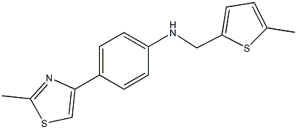 4-(2-methyl-1,3-thiazol-4-yl)-N-[(5-methylthiophen-2-yl)methyl]aniline Struktur