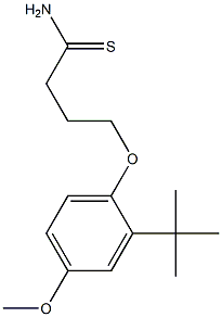 4-(2-tert-butyl-4-methoxyphenoxy)butanethioamide Struktur