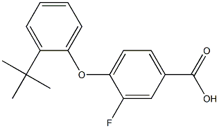 4-(2-tert-butylphenoxy)-3-fluorobenzoic acid Struktur