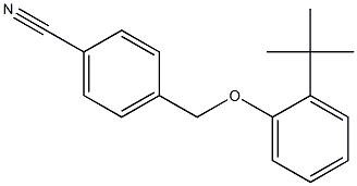 4-(2-tert-butylphenoxymethyl)benzonitrile Struktur