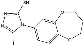 4-(3,4-dihydro-2H-1,5-benzodioxepin-7-yl)-5-methyl-4H-1,2,4-triazole-3-thiol Struktur