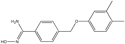 4-(3,4-dimethylphenoxymethyl)-N'-hydroxybenzene-1-carboximidamide Struktur