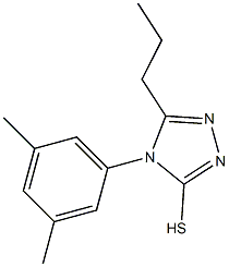 4-(3,5-dimethylphenyl)-5-propyl-4H-1,2,4-triazole-3-thiol Struktur