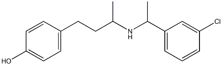 4-(3-{[1-(3-chlorophenyl)ethyl]amino}butyl)phenol Struktur