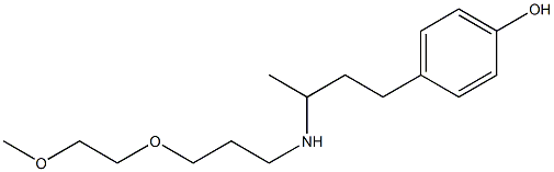 4-(3-{[3-(2-methoxyethoxy)propyl]amino}butyl)phenol Struktur