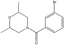 4-(3-bromobenzoyl)-2,6-dimethylmorpholine Struktur