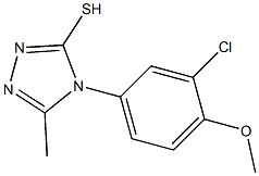 4-(3-chloro-4-methoxyphenyl)-5-methyl-4H-1,2,4-triazole-3-thiol Struktur