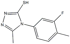 4-(3-fluoro-4-methylphenyl)-5-methyl-4H-1,2,4-triazole-3-thiol Struktur