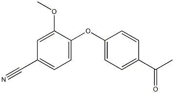 4-(4-acetylphenoxy)-3-methoxybenzonitrile Struktur