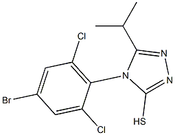 4-(4-bromo-2,6-dichlorophenyl)-5-(propan-2-yl)-4H-1,2,4-triazole-3-thiol Struktur