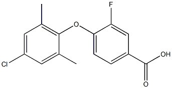 4-(4-chloro-2,6-dimethylphenoxy)-3-fluorobenzoic acid Struktur