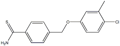 4-(4-chloro-3-methylphenoxymethyl)benzene-1-carbothioamide Struktur