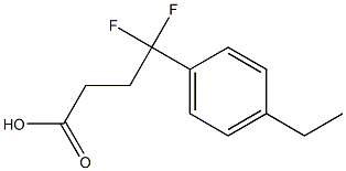 4-(4-ethylphenyl)-4,4-difluorobutanoic acid Struktur