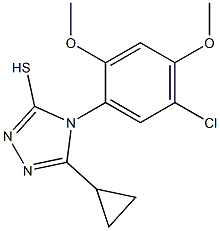 4-(5-chloro-2,4-dimethoxyphenyl)-5-cyclopropyl-4H-1,2,4-triazole-3-thiol Struktur