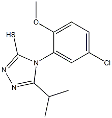 4-(5-chloro-2-methoxyphenyl)-5-(propan-2-yl)-4H-1,2,4-triazole-3-thiol Struktur