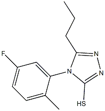 4-(5-fluoro-2-methylphenyl)-5-propyl-4H-1,2,4-triazole-3-thiol Struktur